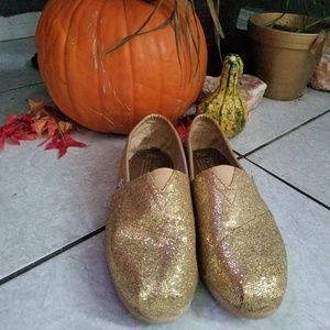 Gold Glitter Toms